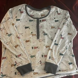 Wiener Dog Christmas Pj Top